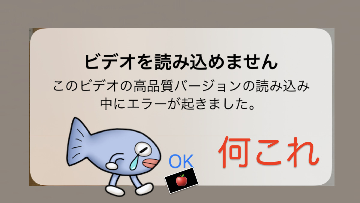 対処法：高品質バージョンの読み込み中にエラーが起きました